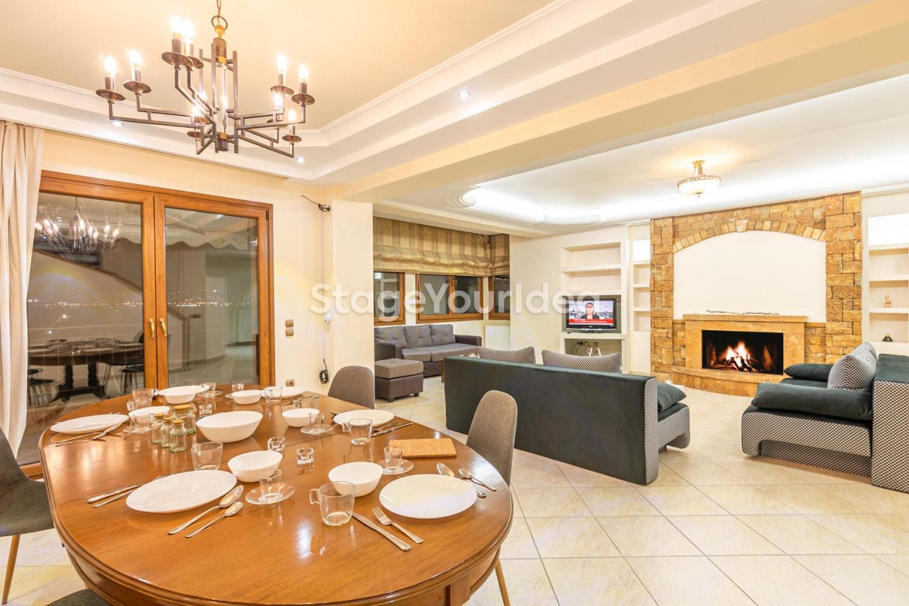 Luxury Appartment, Only 7 Minutes From Thessaloniki Airport And 15 Minutes From Center ,for 8-23 People Also For Gatherings And Parties Apartment Neon Rysion